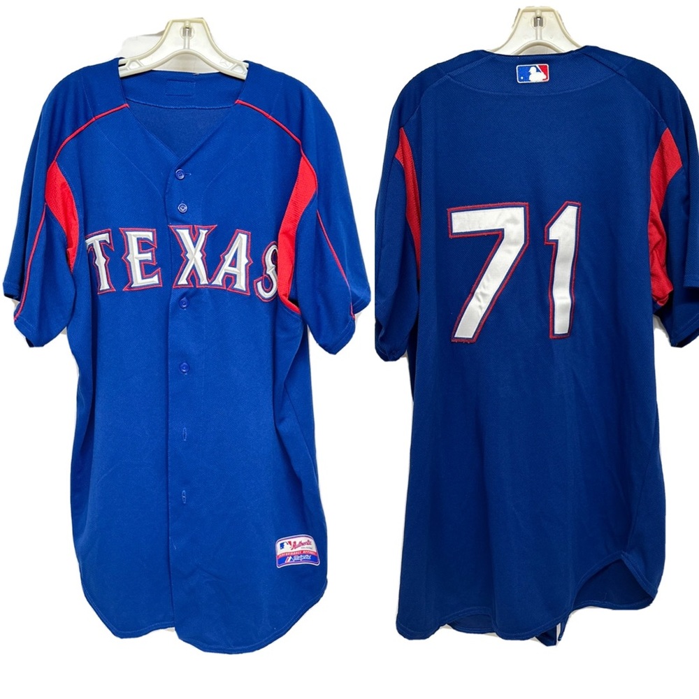 Majestic Texas Rangers game Jersey #71